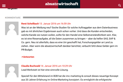 Screenshot absatzwirtschaft.de